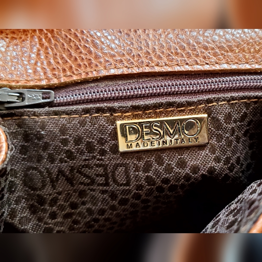 Desmo Italy Luxurious Leather Waist Belt Bag, Textured  British Brown Vtg, EUC - Picture 10 of 16